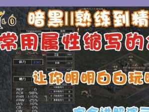 暗黑2敲石头全攻略（一步步解密石头敲击技巧，打造无敌装备！）